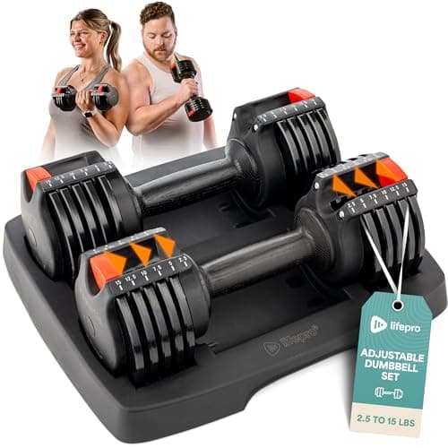Imagen de Lifepro Adjustable Dumbbells Set 55 lb ๐ en OfertitasTOP