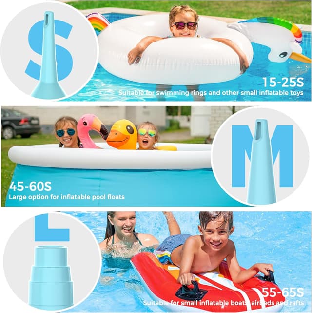 Detalle 1 de Portable Rechargeable Electric Air Pump (4000mAh) with 50W Motor and 3 Nozzles