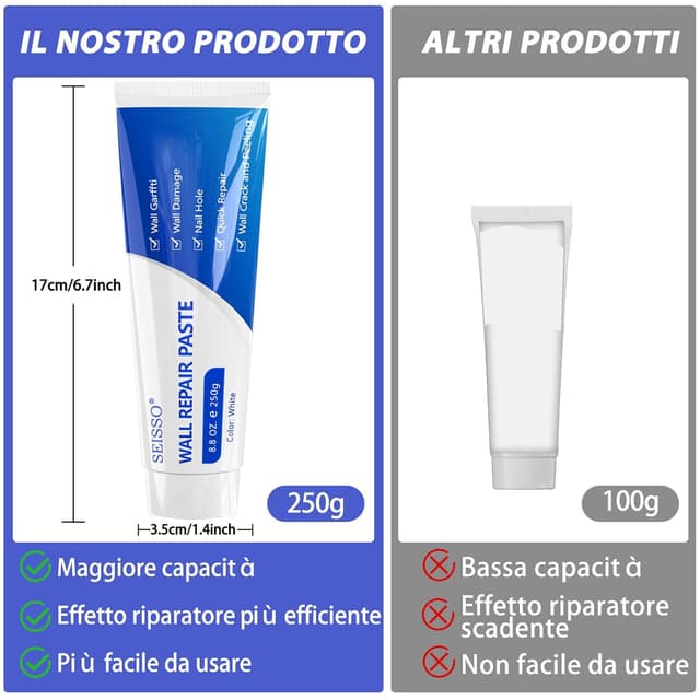 Thumbnail 1 de SEISSO 500g Stucco per muro riparazione pareti 🛠