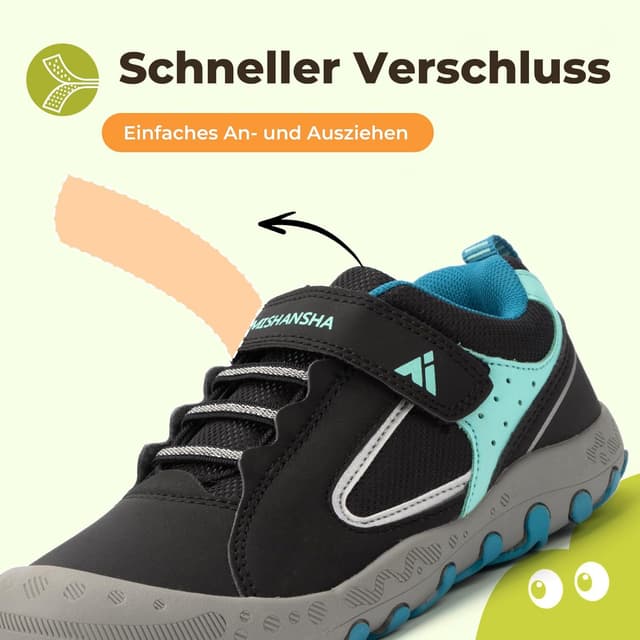 Detalle de Mishansha Unisex-Kinder-Trekkingschuhe für Outdoor & Alltag (Gr. 24–38)