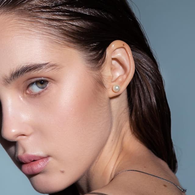 Detalle 2 de Süßwasserperlen Ohrringe 925 Silber 5 mm