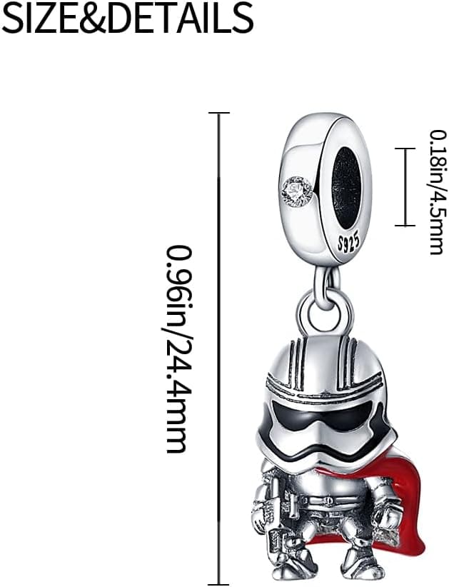 Detalle 2 de KUNVONIC Charm-Anhänger aus 925 Sterling Silber für Armband & Kette (kompatibel mit europäischen Chams) – Z2