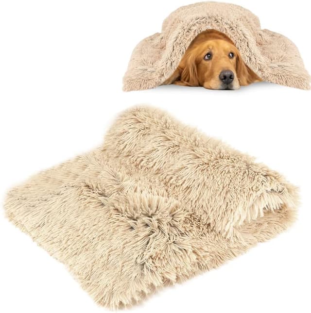 Thumbnail 6 de CHMMY couverture en peluche double face pour chien et chat, lavable – Beige (taille S 56×36 cm)