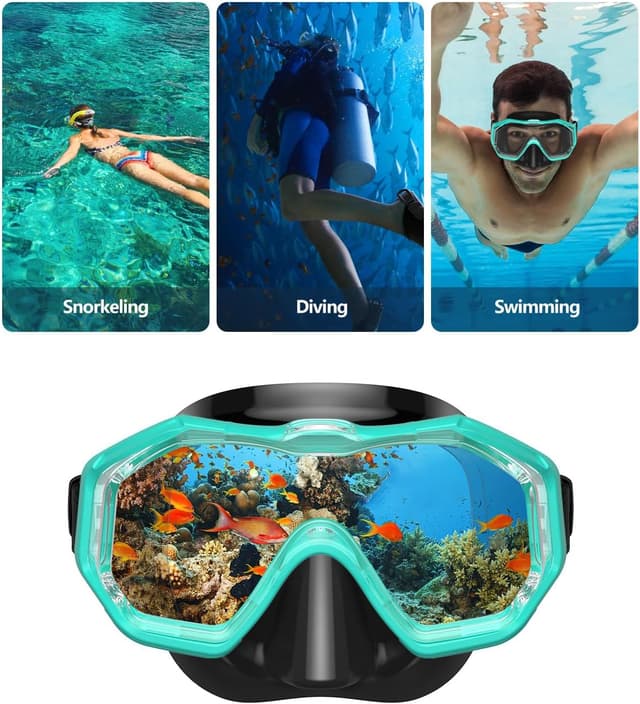 Thumbnail 6 de WSTOO Adults Swim Goggles with Nose Cover (Anti-Fog, 180° Panoramic, Leak-Proof, 3-Lens)