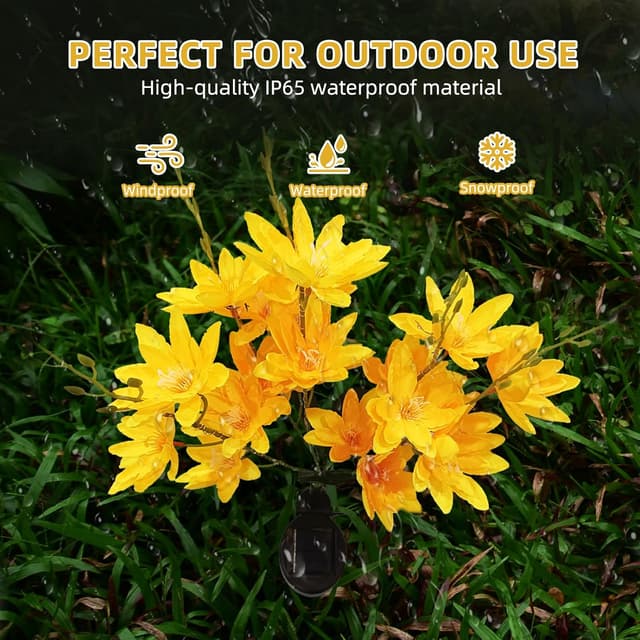 Detalle de Garden Flower Lights solar 2 pack