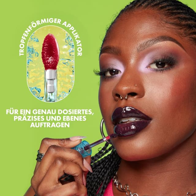 Detalle 2 de NYX Professional Makeup Lip IV Hydrating Gloss Stain „Water ’Bout Wine?“ – Lipgloss & Lip Stain 2-in-1