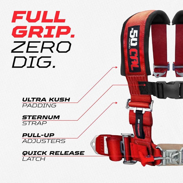 Thumbnail 3 de Red 4 Point Harness 4-Point Racing Harness