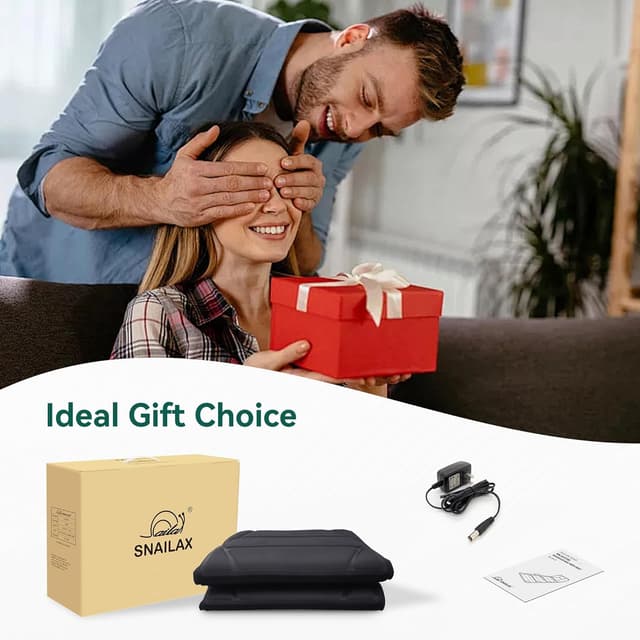 Thumbnail 6 de Snailax Full Body Massage Mat with Heat (10 Motor Vibration) for Neck, Back, Shoulders & Calves