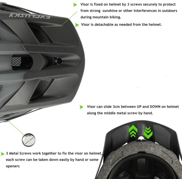 Detalle 1 de Exclusky MTB Helmet for Adults (CPSC certified, 18 vents, lightweight design)