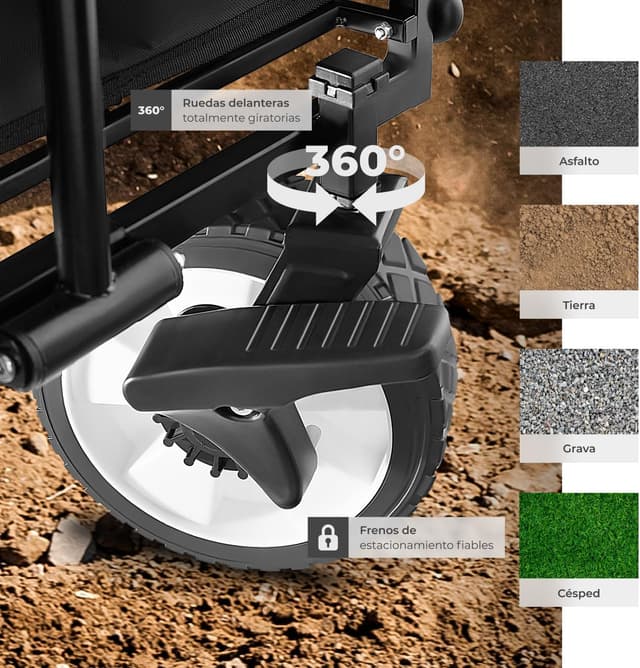 Thumbnail 3 de tectake Carro plegable para jardín 80 kg