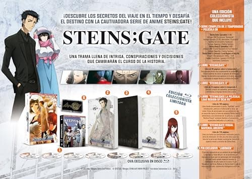 Detalle 2 de Steins,Gate – Serie Completa Coleccionista A4 en Blu-ray (SELECTA VISION)