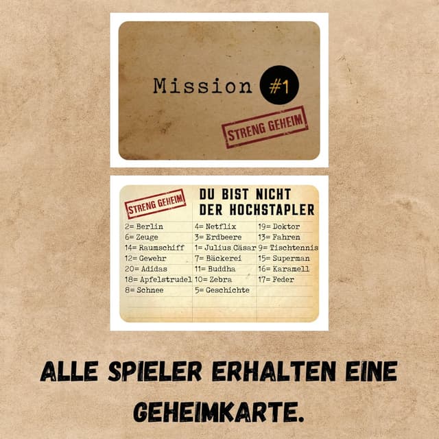 Detalle 2 de Der Hochstapler Gesellschaftsspiel Familienspiel