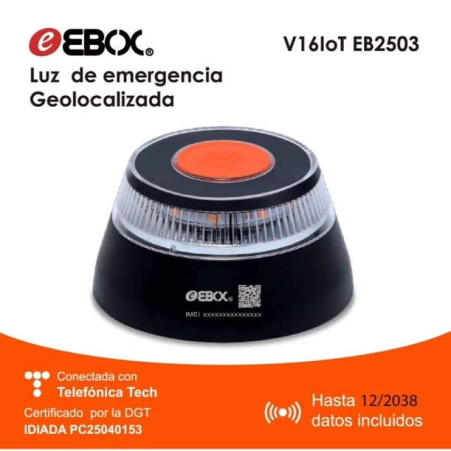 Detalle 2 de ebox Baliza V16 EB2503 1 km visibilidad