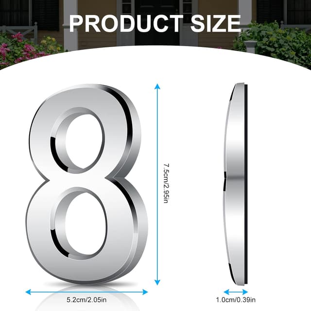 Detalle 2 de Vicloon Numero Civico Segnale 3D ABS 7,5 cm