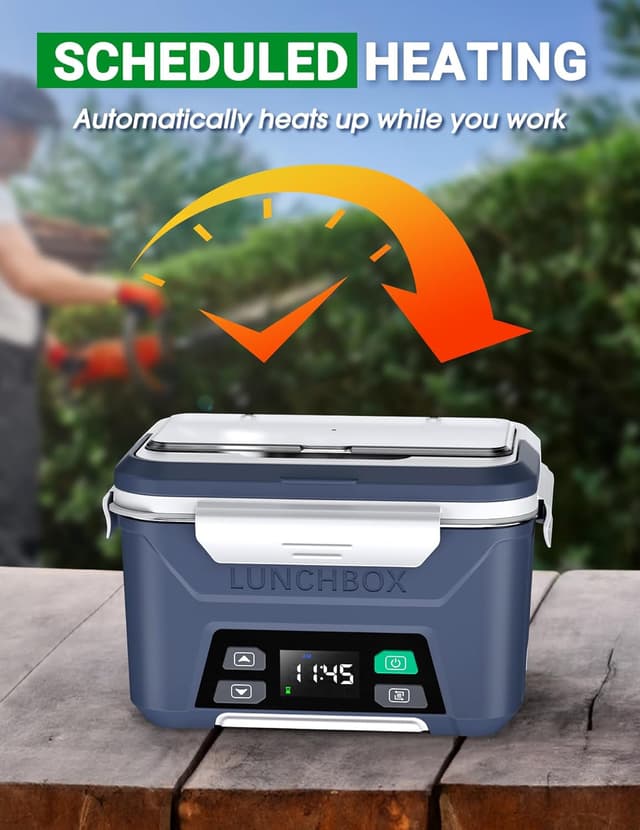 Detalle de Docusvect Rechargeable Heated Lunch Box 1.3L 🍱