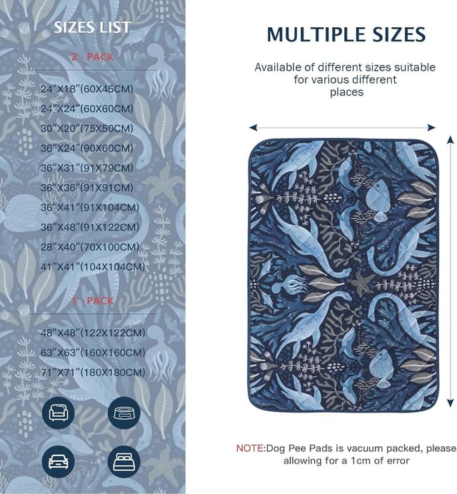 Thumbnail 6 de BVAGSS XH081 60x60cm tappetini assorbenti per cani