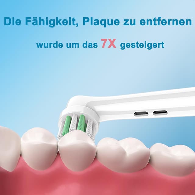 Detalle de Kinder Aufsteckbürsten für Braun Oral-B Pro Junior & mehr – 8 Stück, weiche Borsten