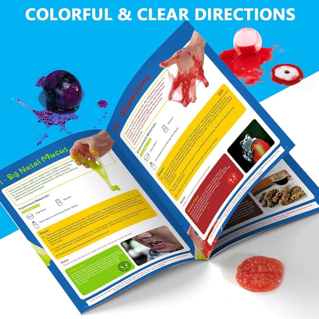Detalle de Greek Science 75+ Eklige Experimente für Mädchen – STEM-Lernset ab 8 Jahren mit Gehirn-Dissektion & Organ-Schleim