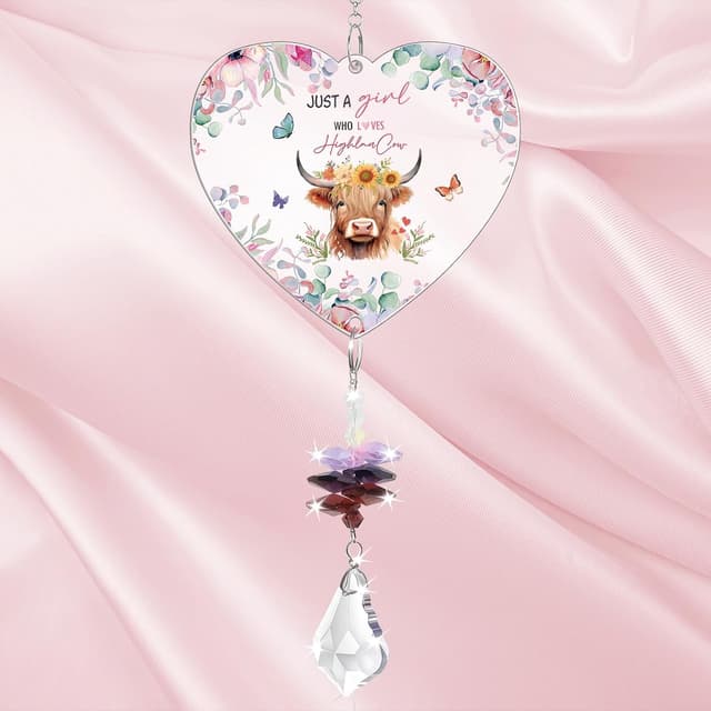 Thumbnail 4 de Highland Cow Crystal Suncatcher