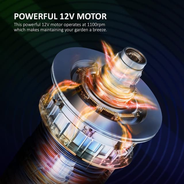 Detalle de NETTA Cordless Hedge Trimmer & Tree Trimmer (Ultra-Light 2kg) with 450mm Laser Blade, 16mm Tooth Opening