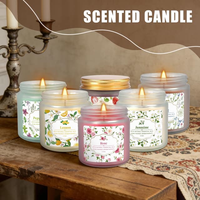 Detalle de Scented candles 12 pack with essential oils