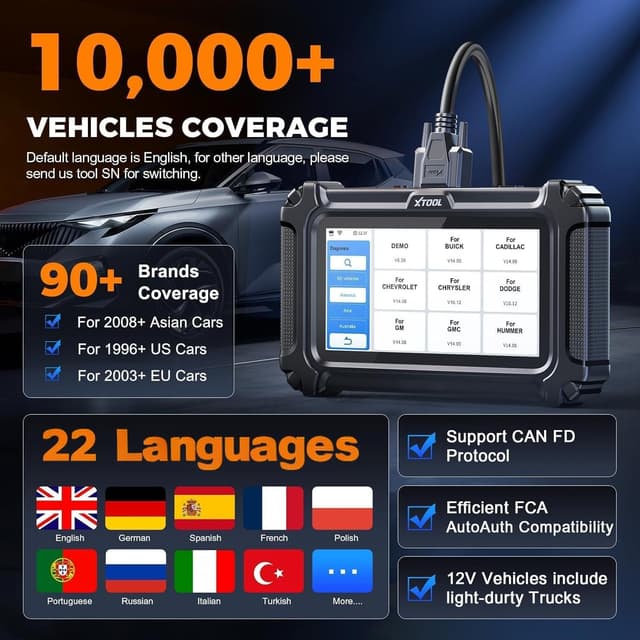 Detalle 1 de XTOOL D6 OBD2 scanner 5.45-inch tablet