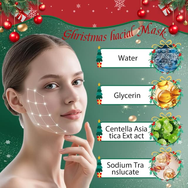 Thumbnail 6 de Sikeydels – Coffret de 6 masques hydratants visage Noël (masques en tissu) pour soin express