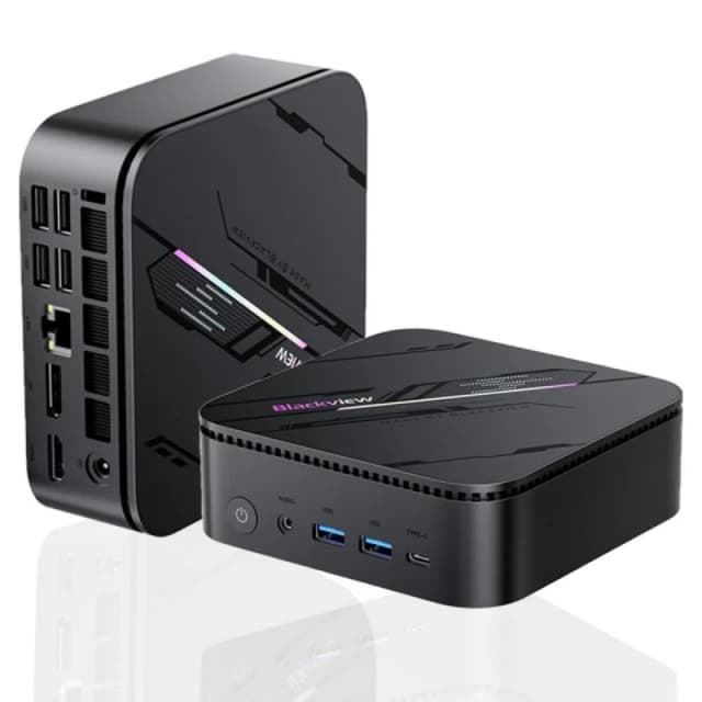 Detalle de Blackview MP100 Pro Mini PC Intel Core i3-1215U, 16GB RAM y 512GB SSD, Wi‑Fi 6, Windows 11 Pro