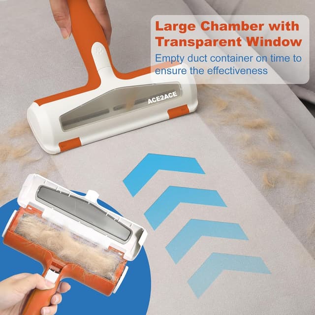 Thumbnail 4 de ACE2ACE Brosse Anti Poils Animaux Rouleau Orange