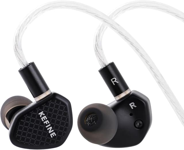 Detalle de Linsoul Kefine Klean In-Ear Monitor con driver dinamico DLC 10 mm, inserti intercambiabili e cavo staccabile (Type-C)