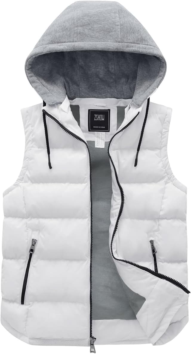 Detalle 2 de ZSHOW Men's Lightweight Hooded Padded Vest