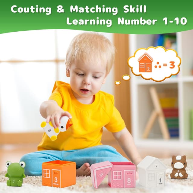 Thumbnail 3 de HappyGoLucky toddler farm animal toys for ages 1–4