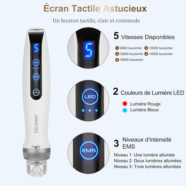 Thumbnail 3 de bio pen Q2 Professionnel Microneedling Pen 3-en-1