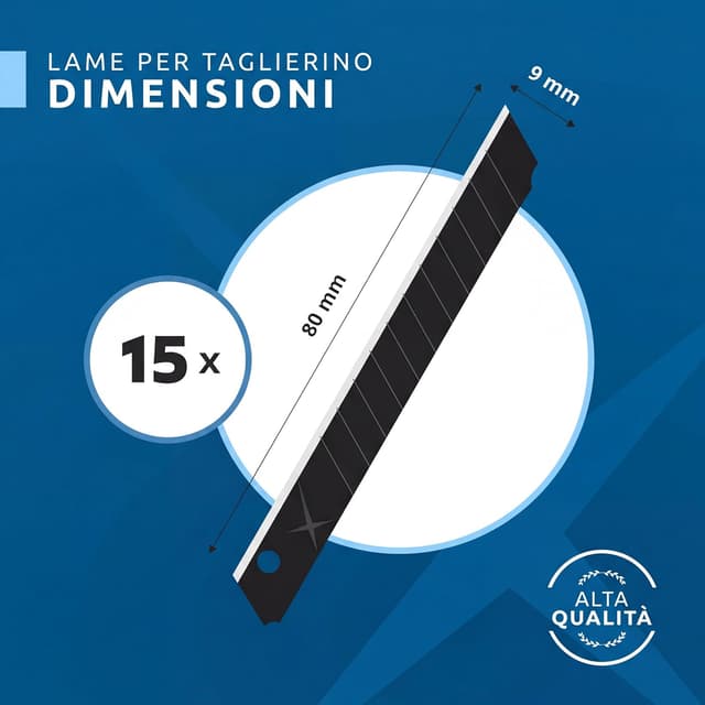 Detalle de FixedNow 5 taglierini professionali da 9 mm con 15 lame di ricambio – mini cutter per tappeti
