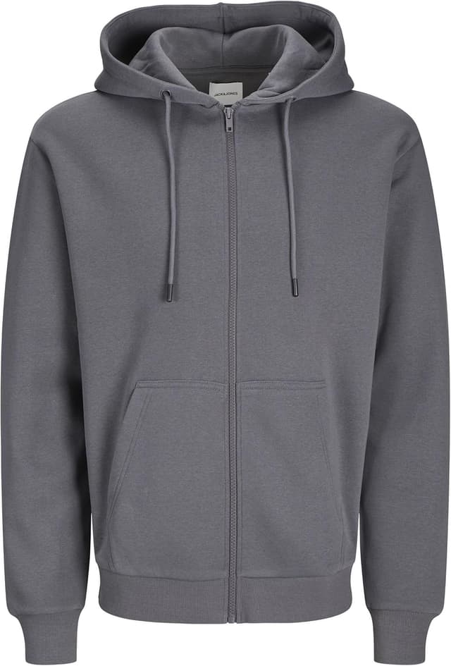 Detalle de JACK & JONES Herren Kapuzenjacke einfarbig mit Reißverschluss – JJEBRADLEY