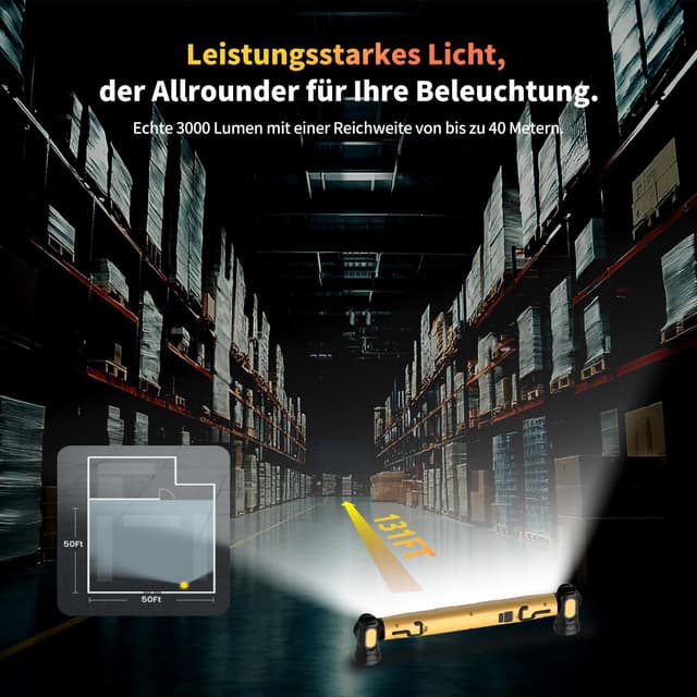 Thumbnail 5 de Werkstattlampe 3000LM 5200mAh LED Akku