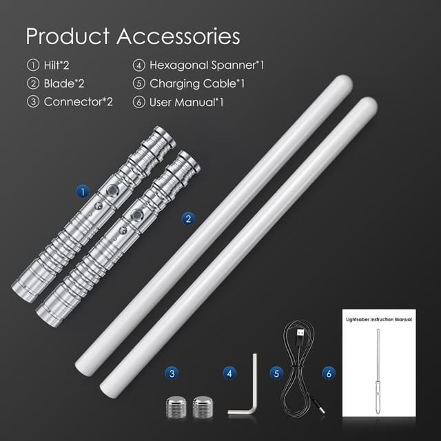 Thumbnail 6 de Hlieeosfcn spada laser 2 in 1 RGB 2 pezzi