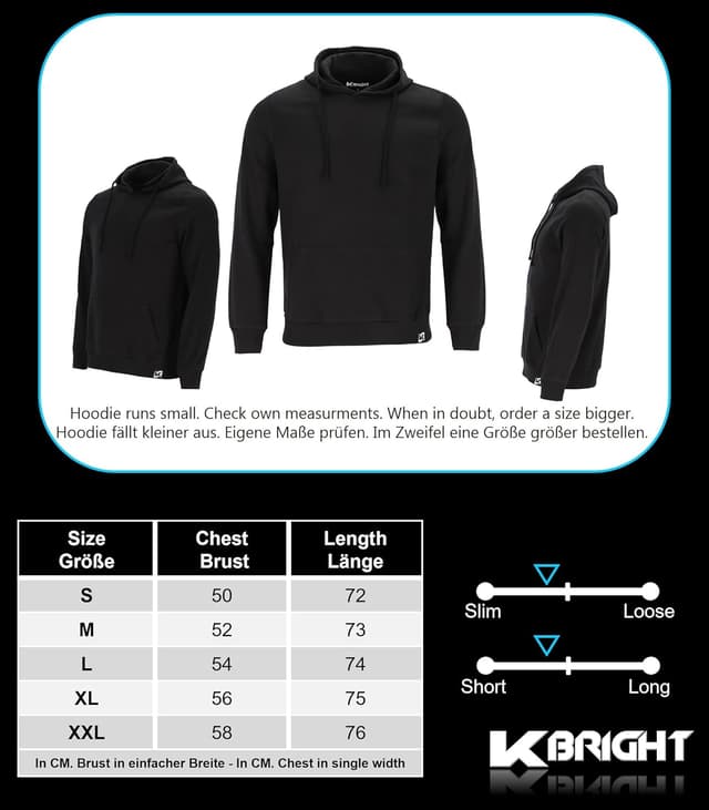 Thumbnail 6 de K-BRIGHT Hoodie Premium Kapuzenpullover Bio-Baumwolle