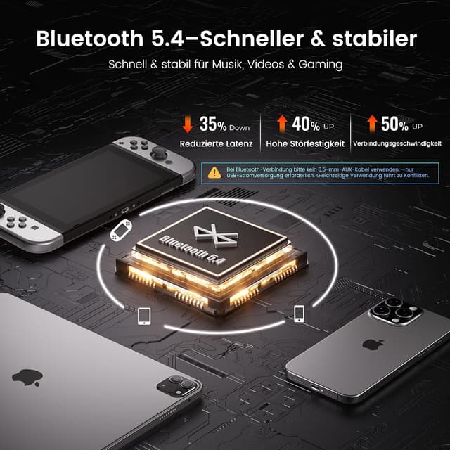 Detalle de kstime PC-Lautsprecher mit Bluetooth 5.4, 14 W RMS und Bassreflex – geneigt für Stereo am Arbeitsplatz