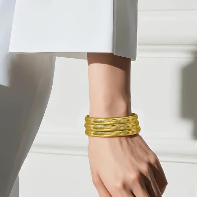 Thumbnail 3 de Emibele Bangle Bracelet Set 8mm Stackable Bracelets