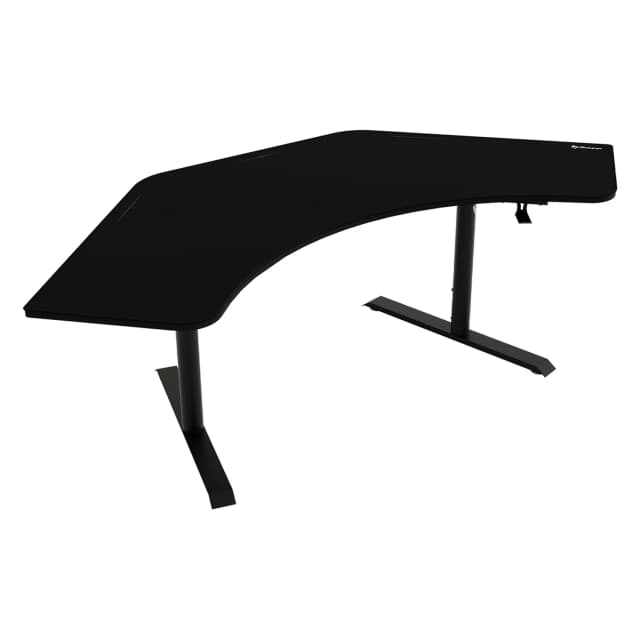 Detalle de Arozzi Angelo Deskpad Pure Black: escritorio/tapete de gran superficie con gestión de cables