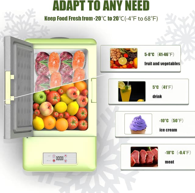 Detalle de Alpicool Y16T 15L compressor fridge freezer