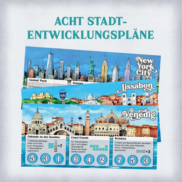 Detalle 2 de Cities Brettspiel 2-4 Spieler ab 10 Jahren