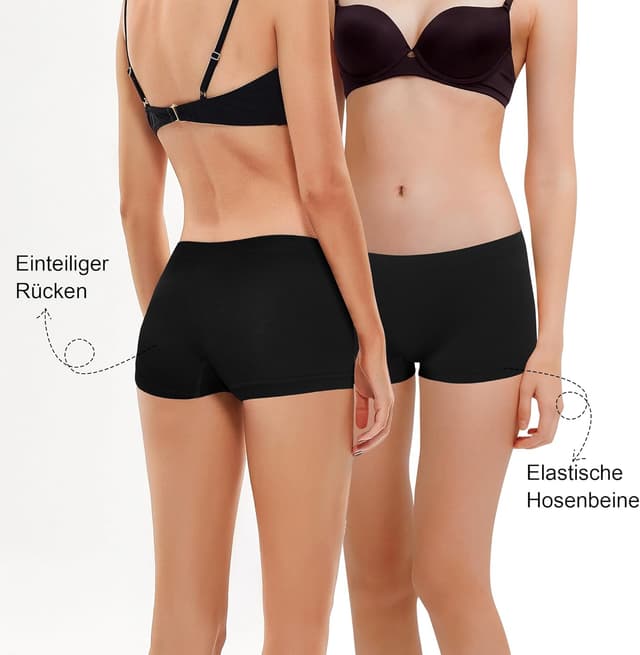 Detalle de Libella Lot de 6 Femme Boxer Basics Shorties uni 3908 – shorty sans coutures en microfibre