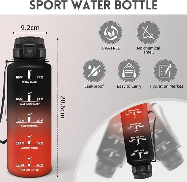 Detalle 2 de Motswedi Botella agua 1,5 L reutilizable para gimnasio