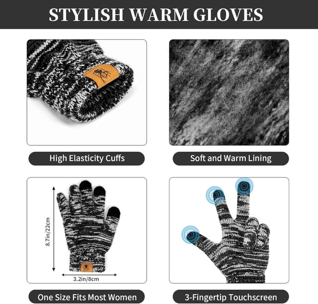 Thumbnail 2 de INSISMY Packs Bonnet Écharpe et Gants