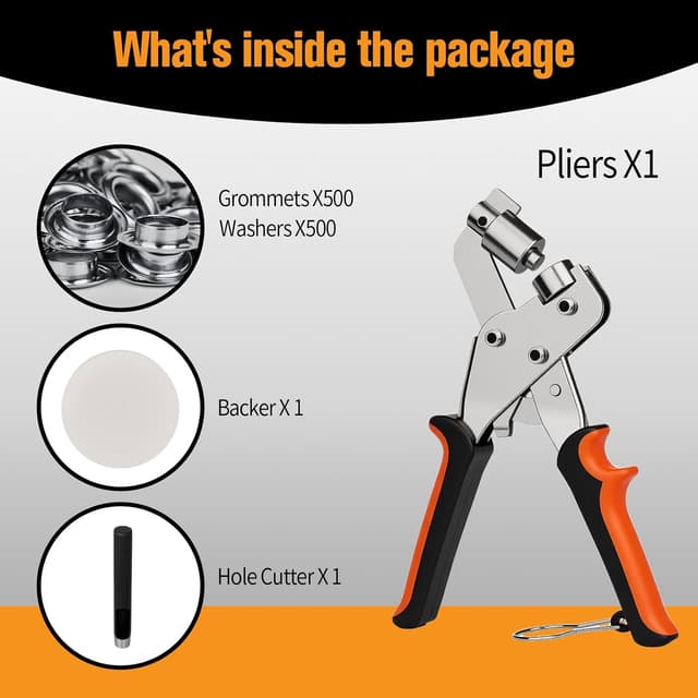 Detalle de TOWOT eyelet punch kit 500 pcs 10mm