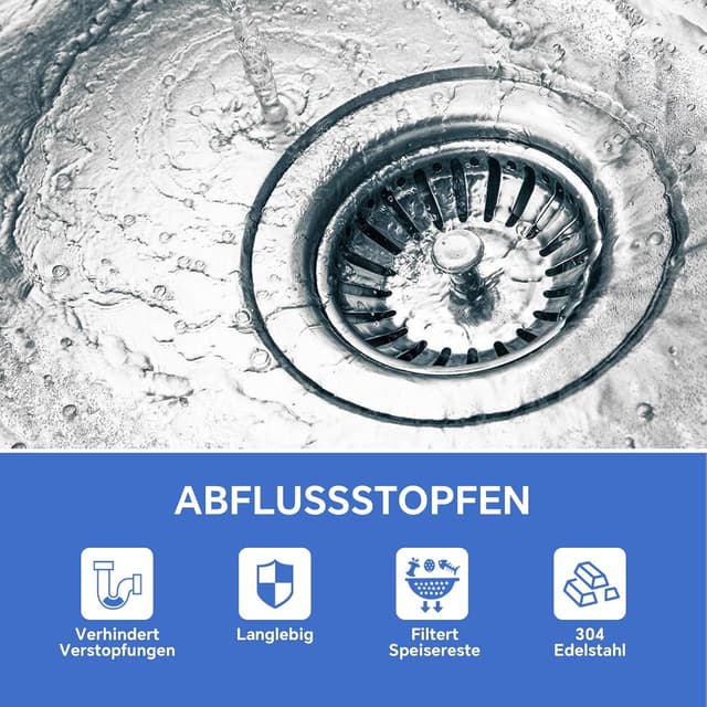 Thumbnail 4 de SURFOU Tapon Fregadero Cocina 79mm Acero Inoxidable