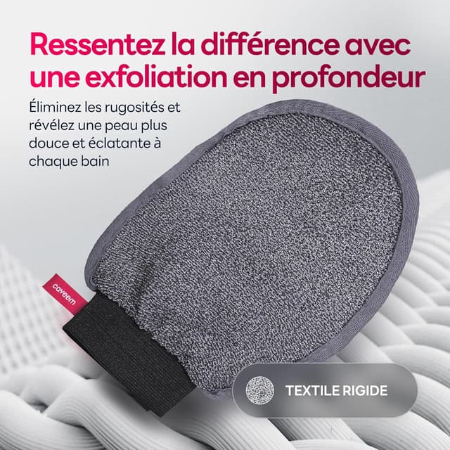 Detalle de Caveem Gant exfoliant coréen (lot de 2) – gommage corps pour une exfoliation en profondeur sous la douche
