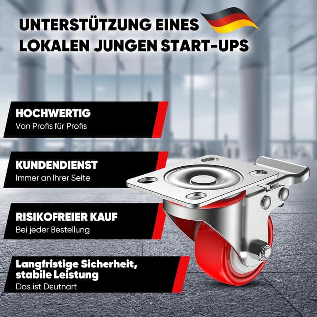 Thumbnail 6 de Deutnart Schwerlastrollen 50mm Möbelrollen